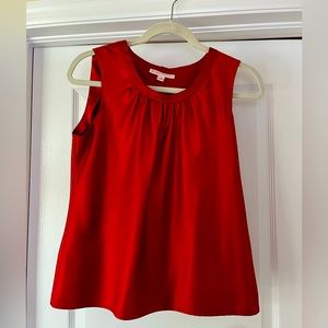 JM Collection red sleeveless blouse